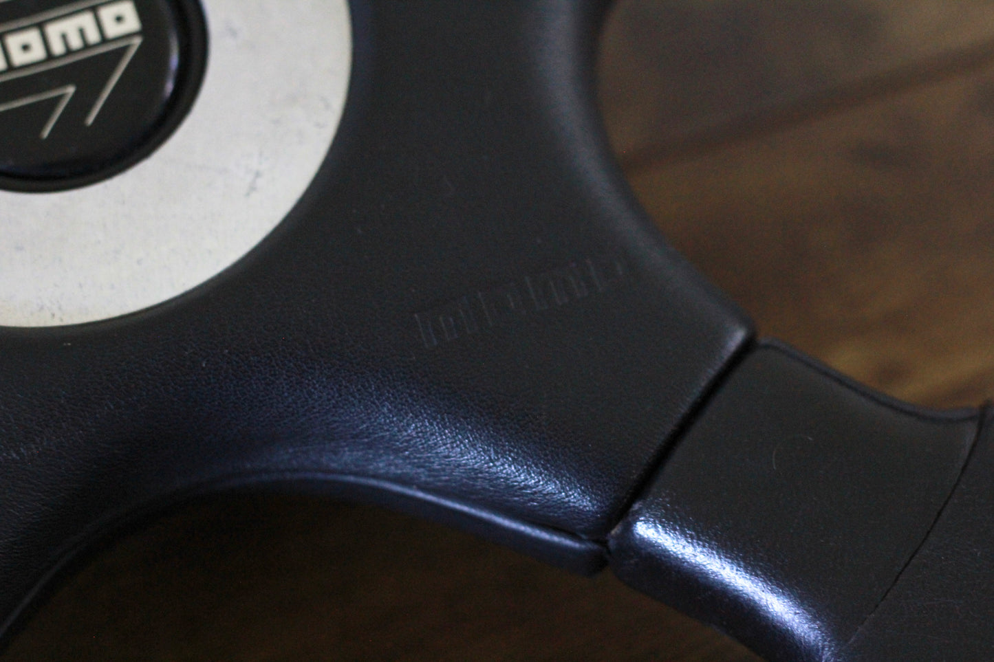 Momo Olympic 3 Leather / Mahogany Steering Wheel 360mm - Black