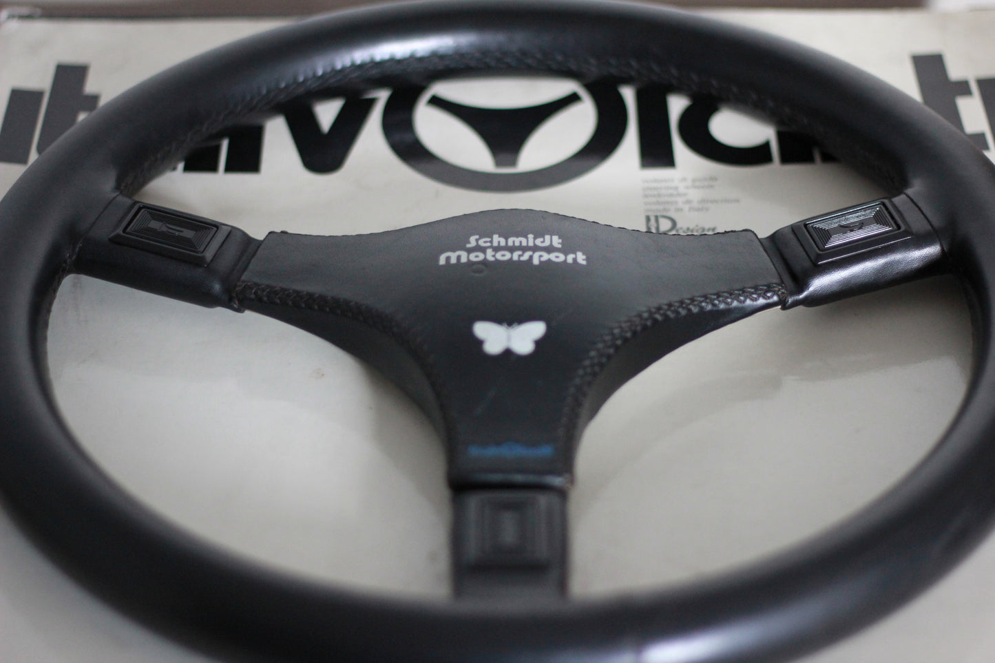 Schmidt Motorsport Italvolanti Formel 365mm Leather Steering Wheel - Black