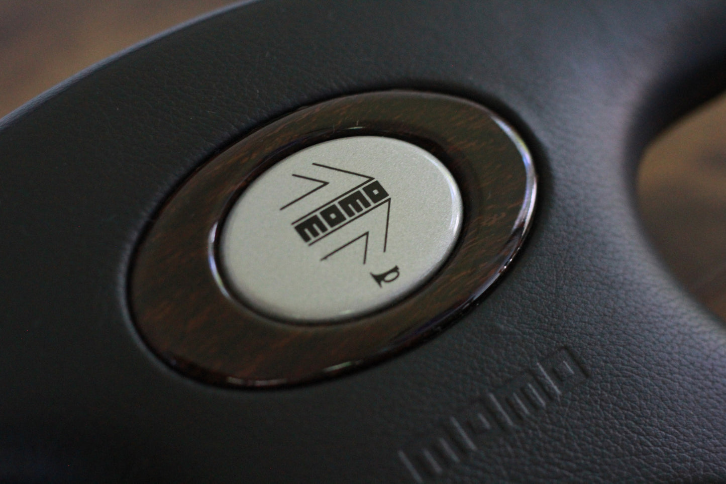 Momo Olympic Regal Leather / Mahogany Steering Wheel 360mm - Black