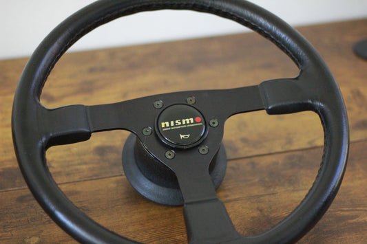 Genuine Nismo 365A Leather Steering Wheel & Horn Button - Black