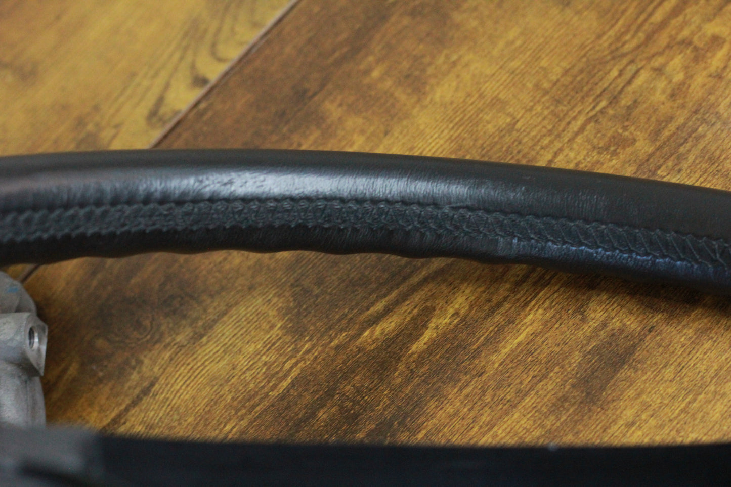 OEM GDB STi Red Stitch Leather Steering Wheel - Black / Blobeye