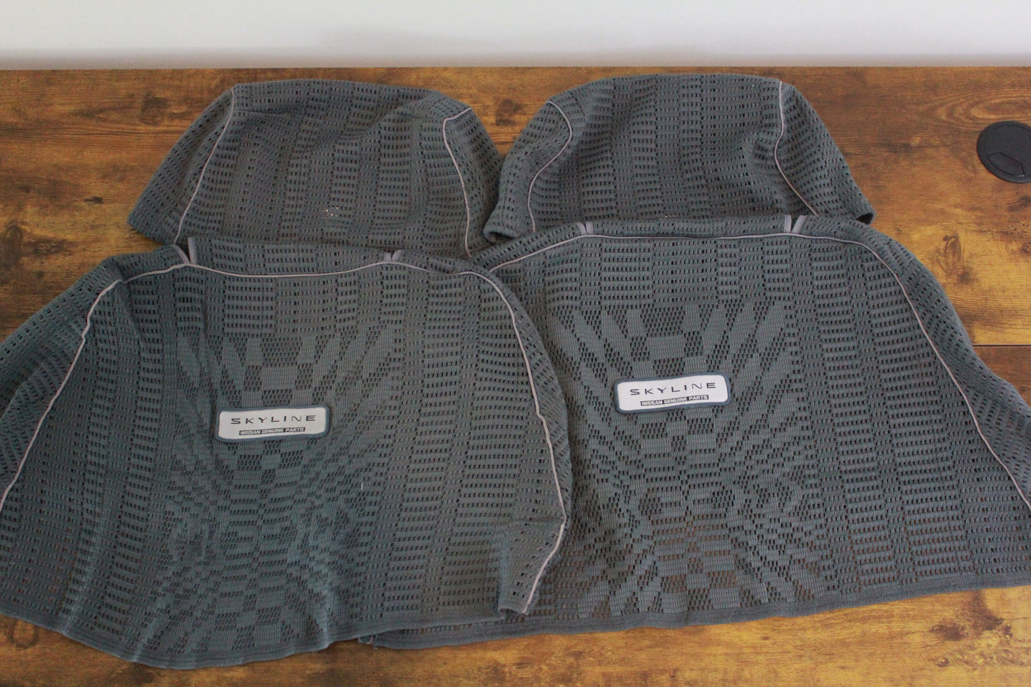 Genuine Option R33 Skyline Half Seat Covers - Lace / Grey