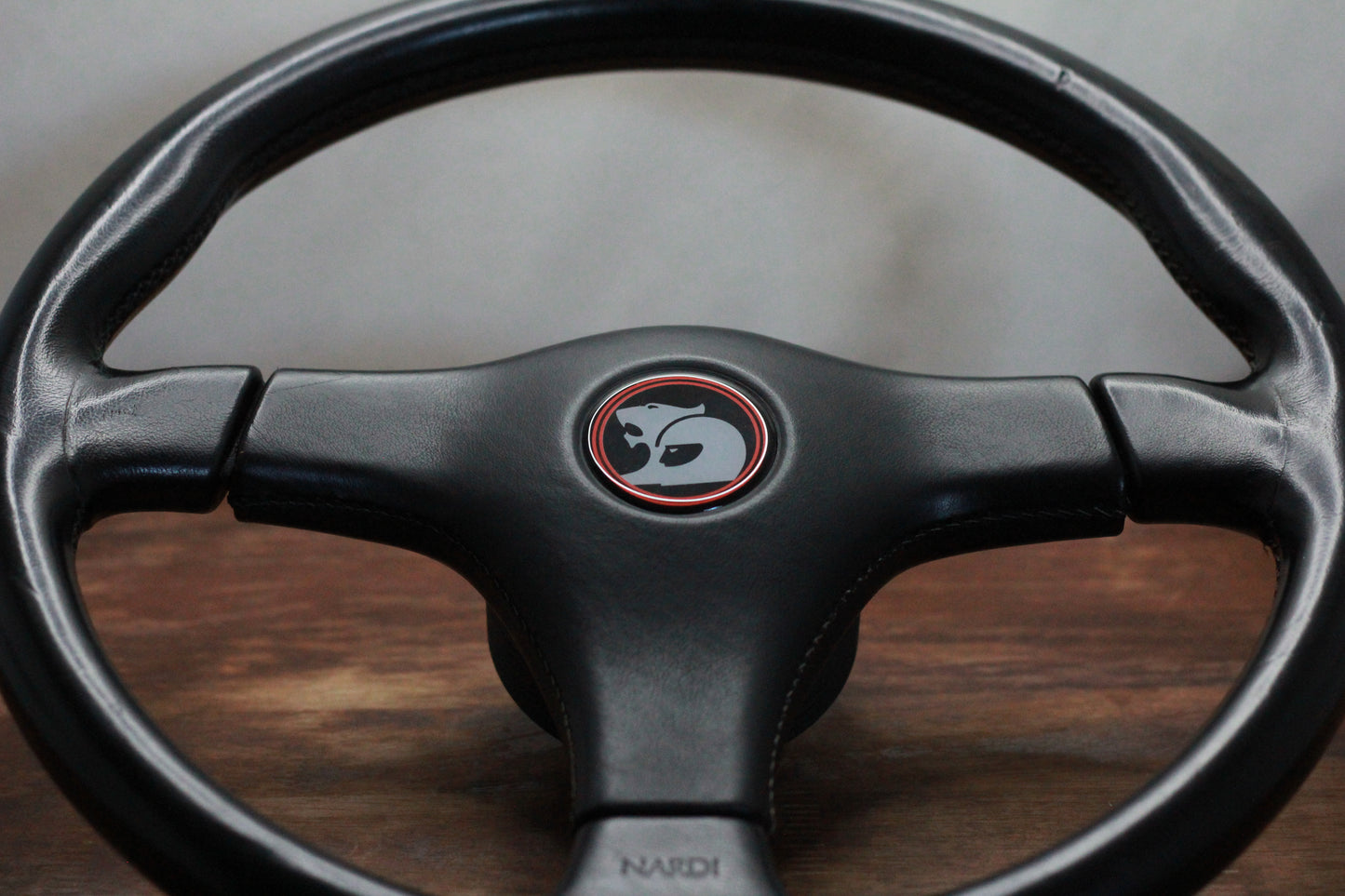 Nardi Gara 3 Leather Steering Wheel - Black/HSV