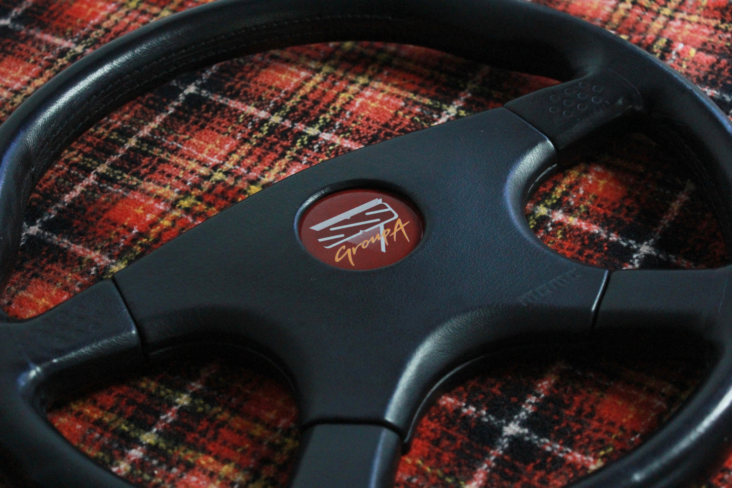 VN Group A HSV Style Steering Wheel 350mm Momo Ghibli 4 Spoke - Black