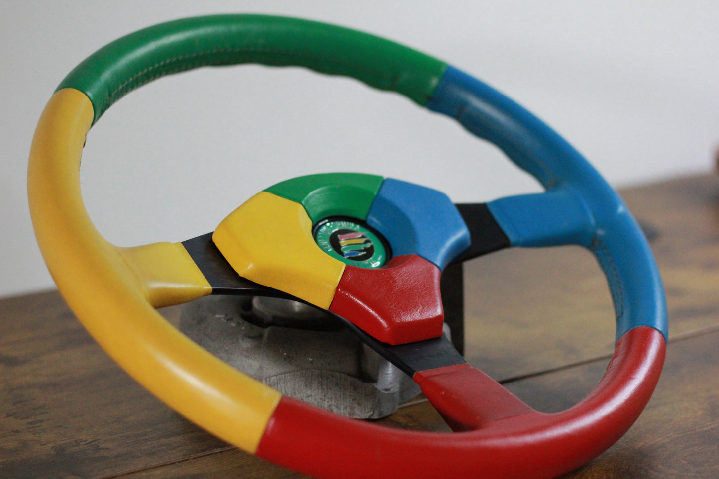 Benetton F1 MOMO Leather Steering Wheel - Harlequin