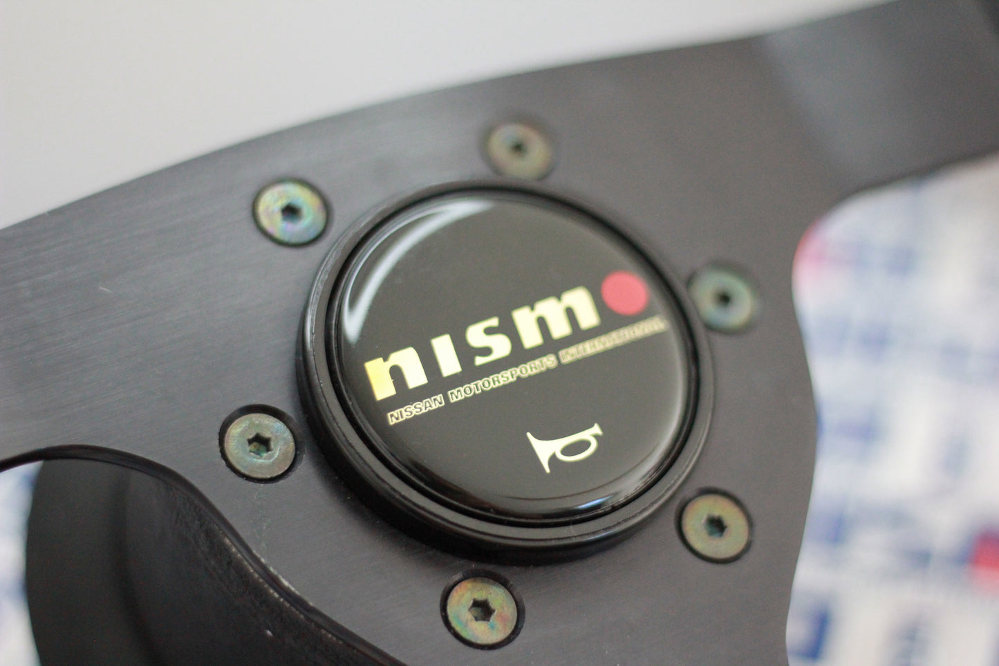 Nismo Mid Logo Horn Button - Red / Black