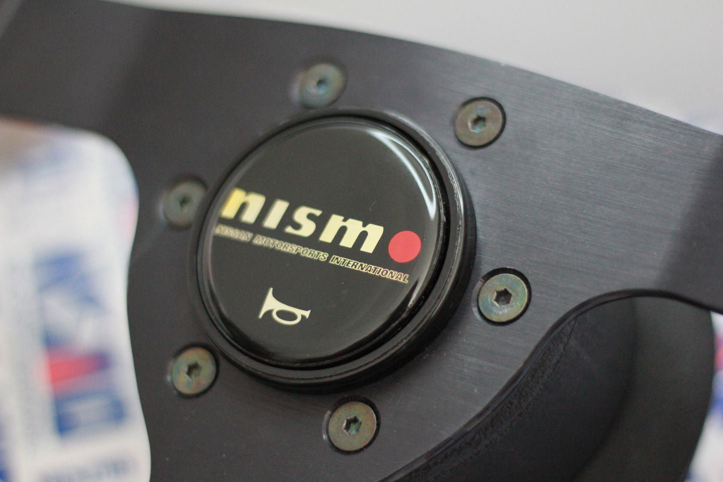 Nismo Mid Logo Horn Button - Red / Black