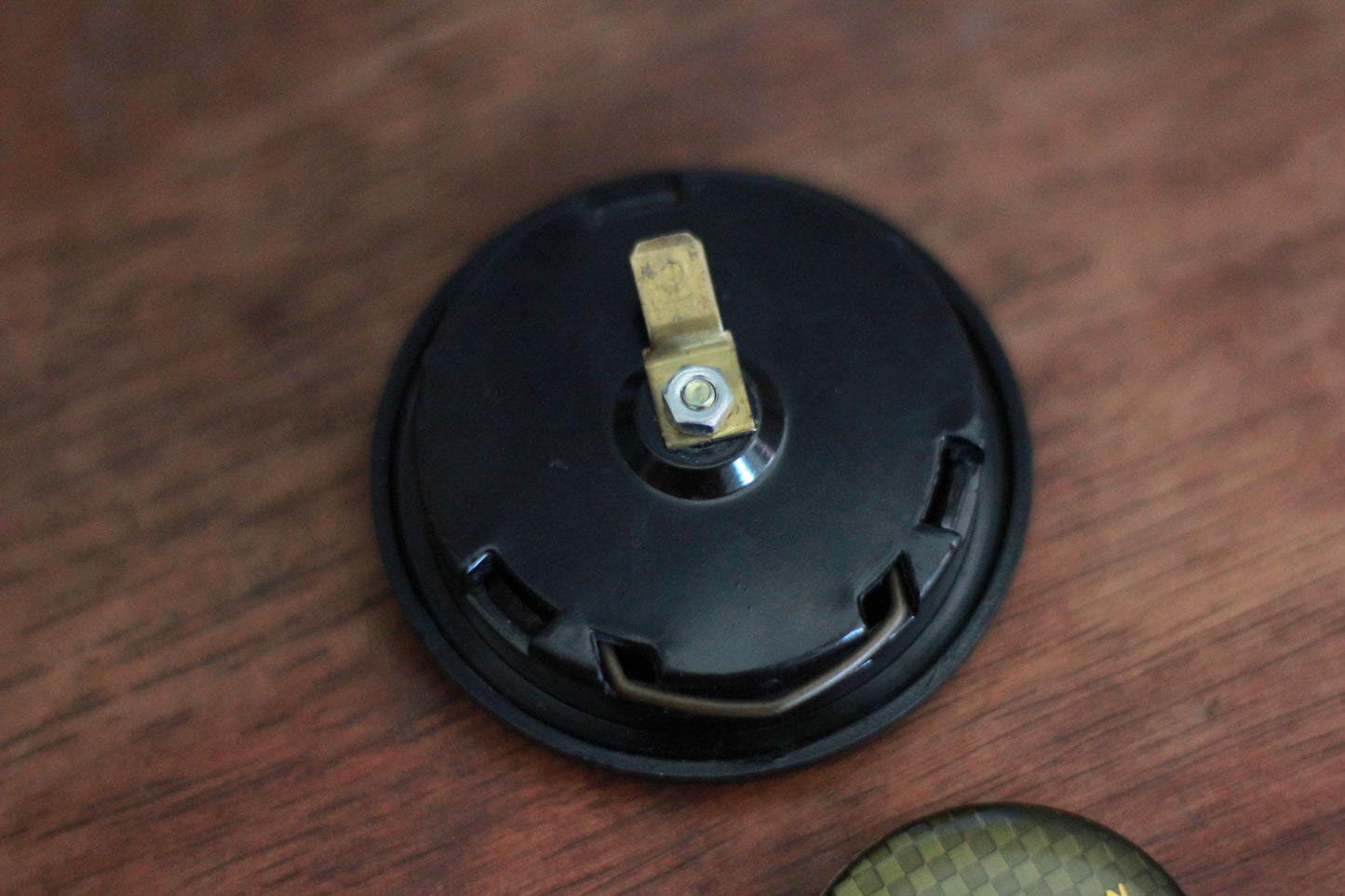 Genuine Vintage Trust Horn Button - Black / Gold