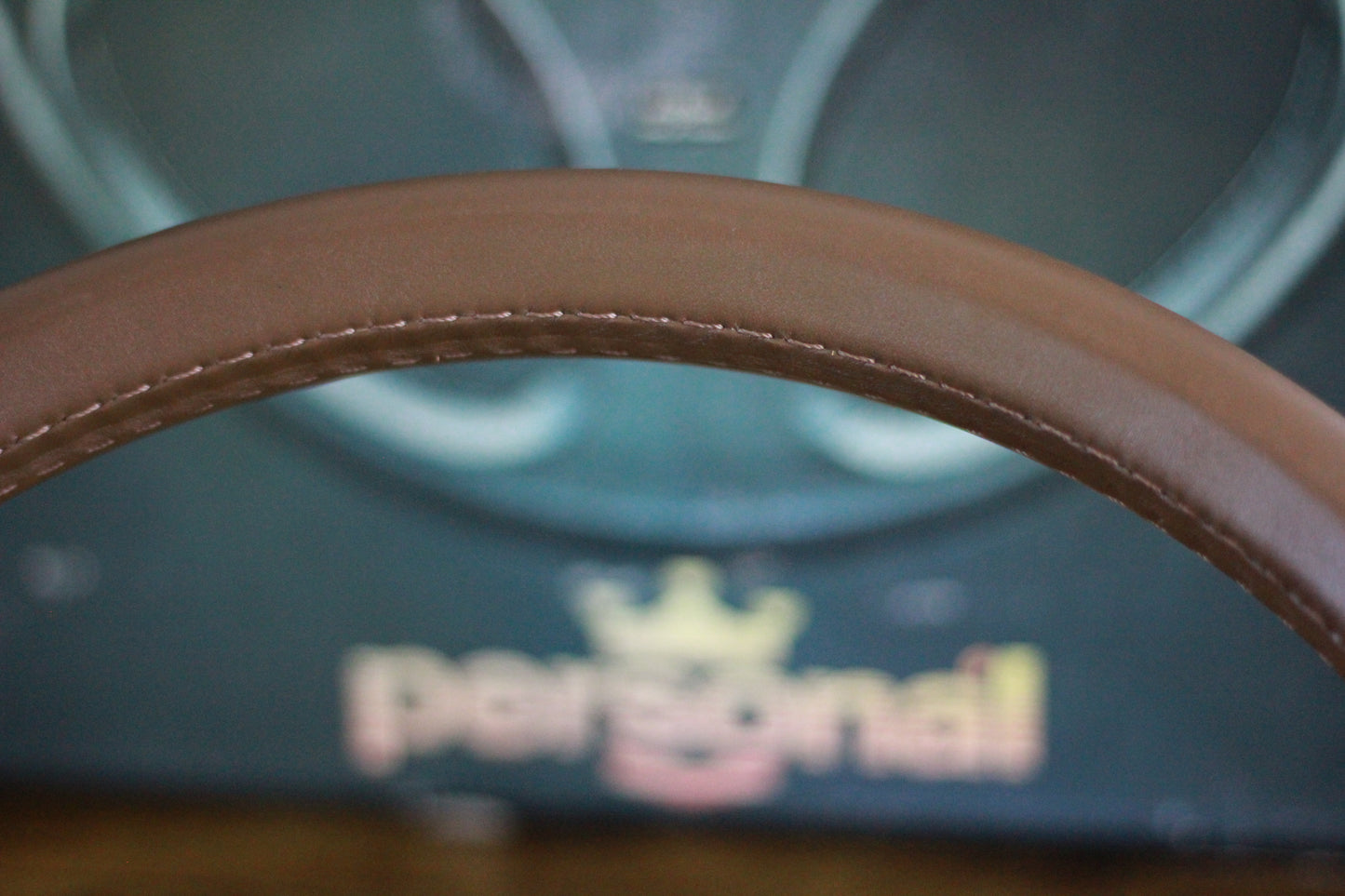 Personal Design Giugiaro Leather Steering Wheel Horn Pad 365mm - Brown