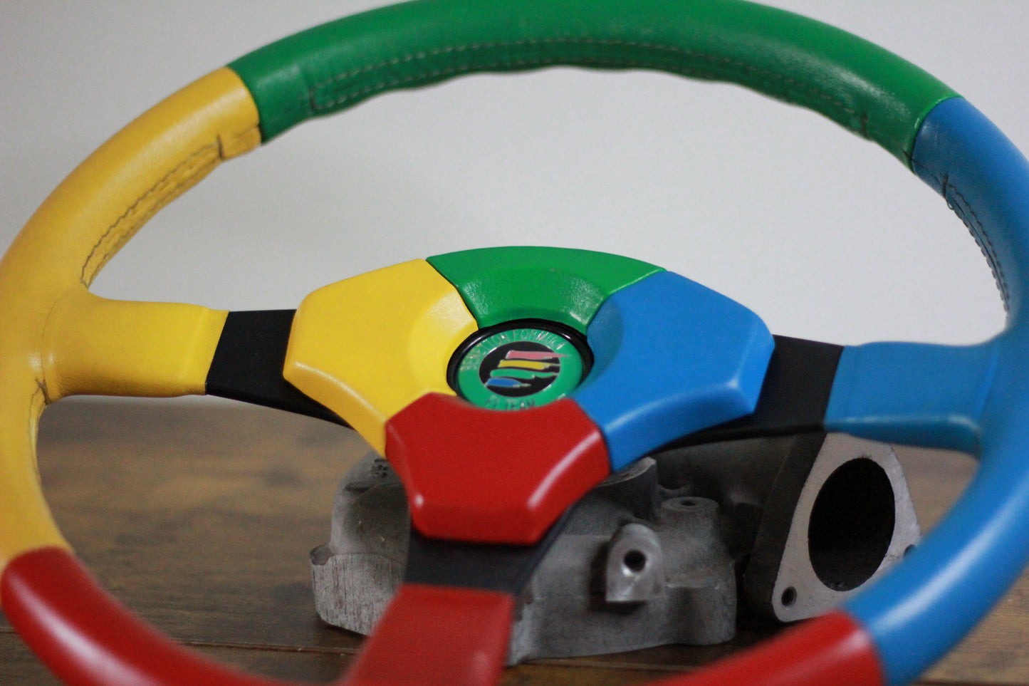 Benetton F1 MOMO Leather Steering Wheel - Harlequin