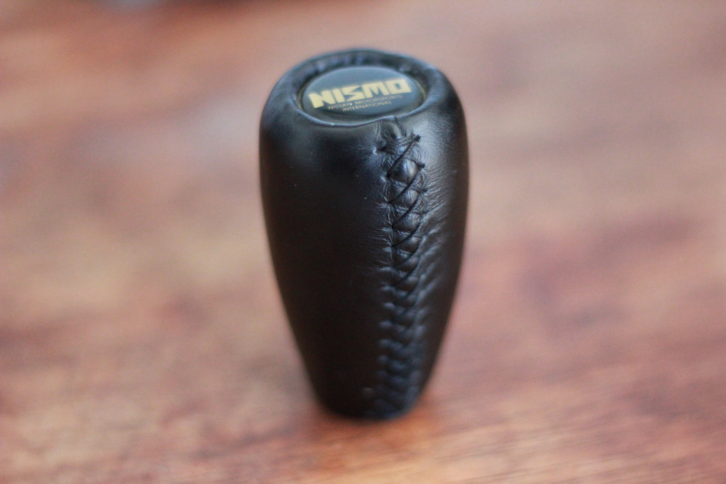 Genuine Vintage Nismo Old Logo Leather Shift Knob - Black