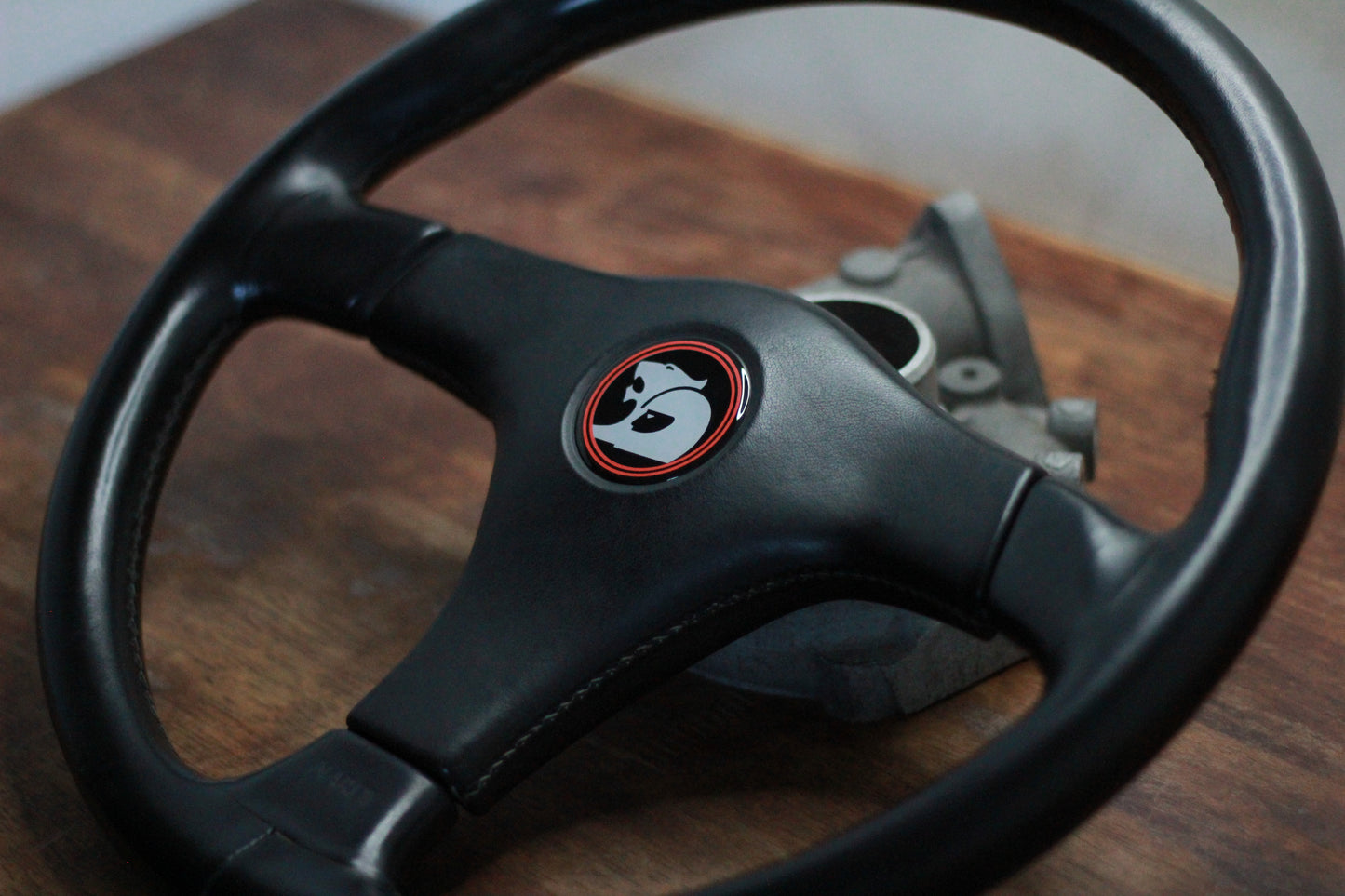 Nardi Gara 3 Leather Steering Wheel - Black/HSV