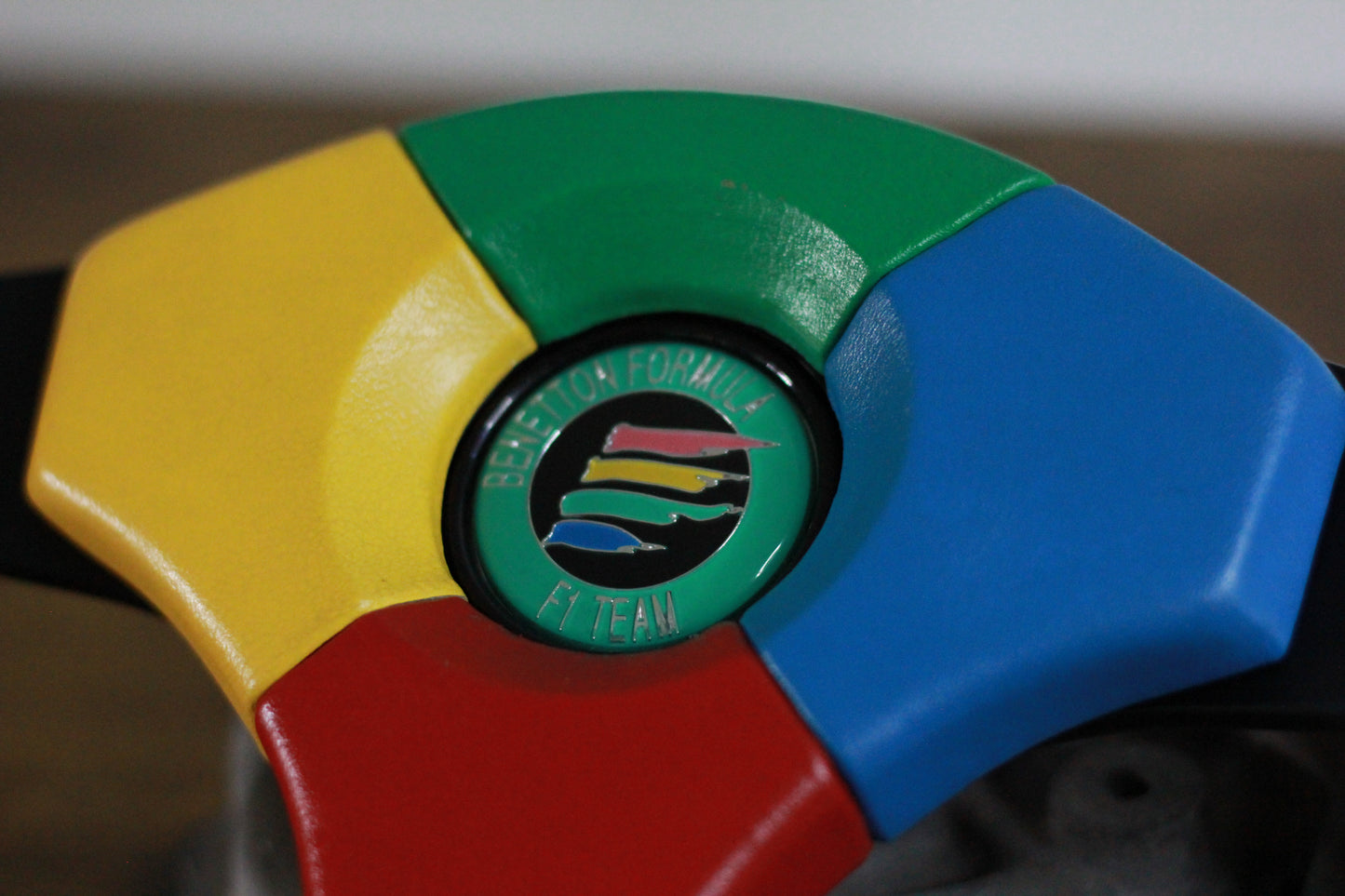 Benetton F1 MOMO Leather Steering Wheel - Harlequin