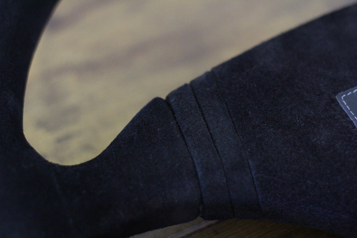 Genuine NOS MOMO Cobra 3 Spoke Full Suede Steering Wheel 360mm - Black