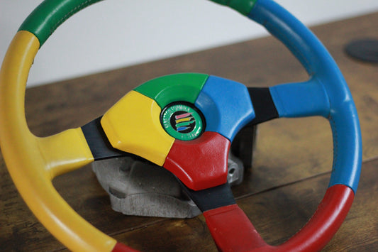 Benetton F1 MOMO Leather Steering Wheel - Harlequin