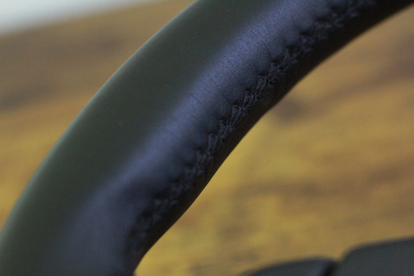 Personal Leather Steering & Wheel Horn Button - Black / Red