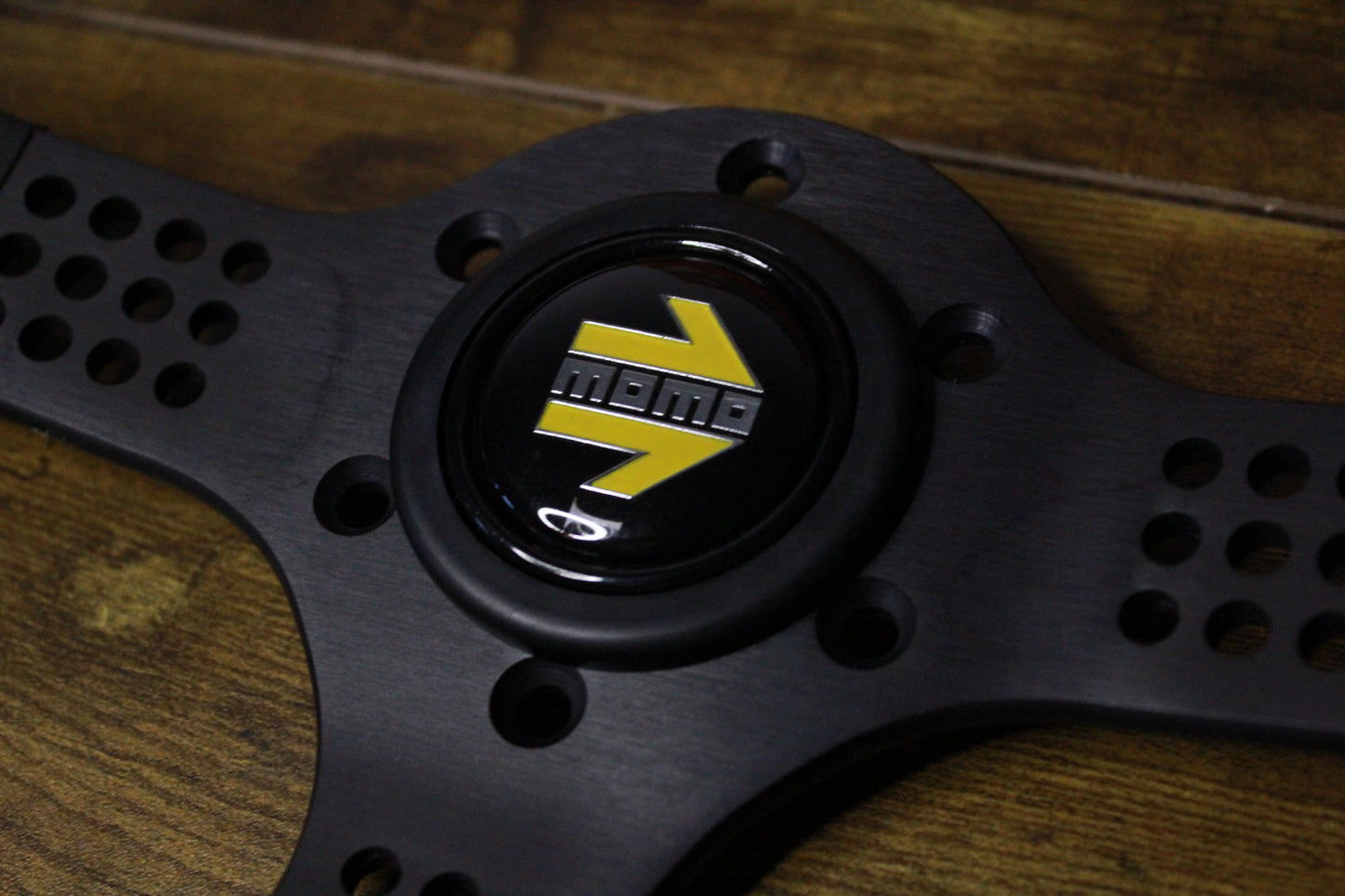 New Old Stock Momo Cavallino 3 Leather Steering Wheel 350mm - Black