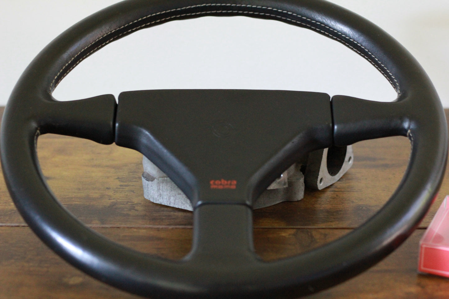 MOMO Cobra 3 Spoke Leather Steering Wheel 360mm - Black