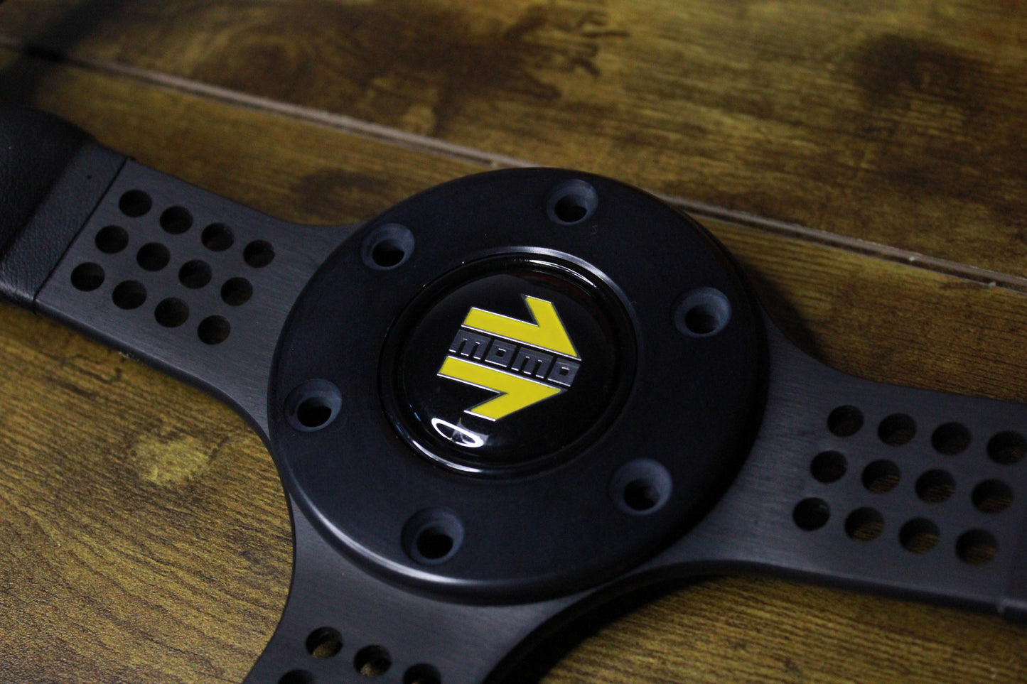 New Old Stock Momo Cavallino 3 Leather Steering Wheel 350mm - Black