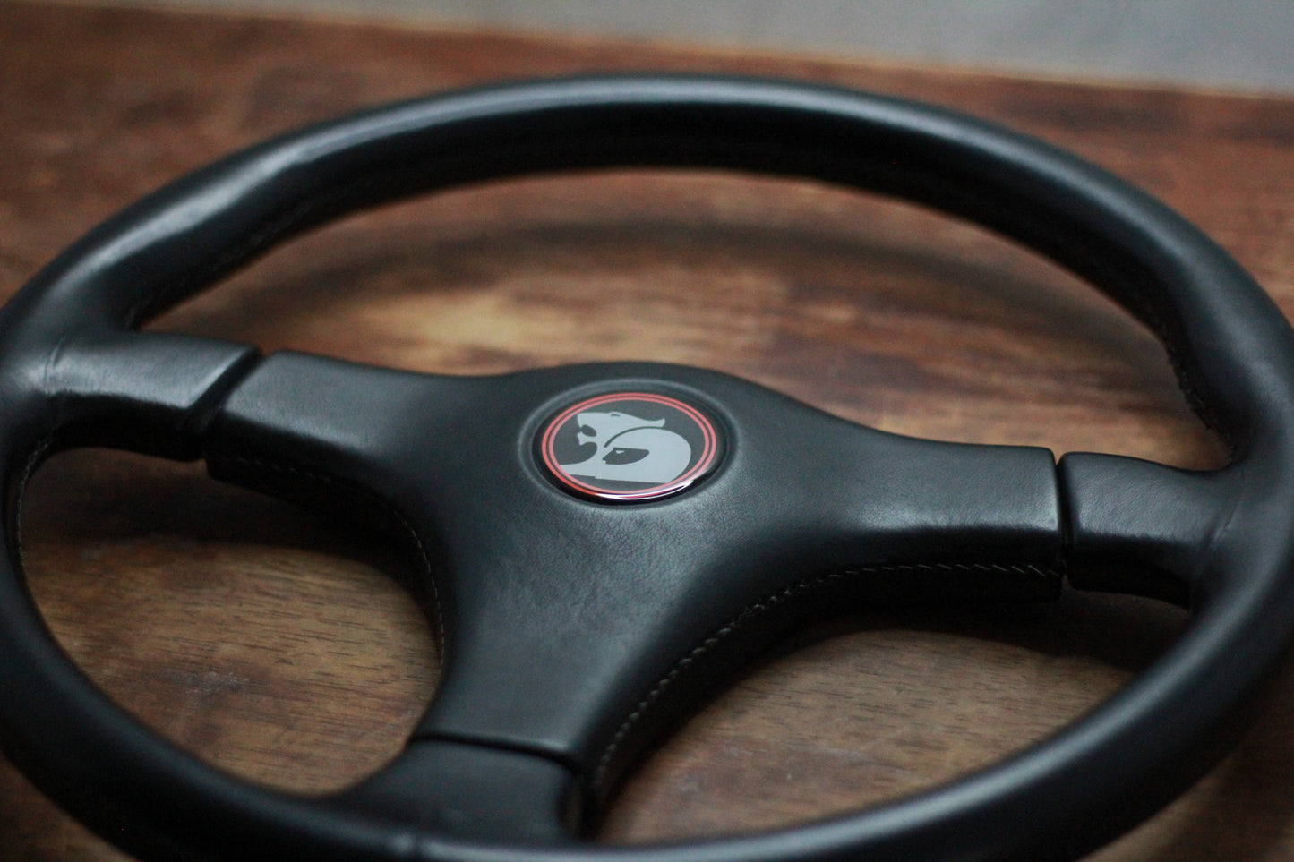 Nardi Gara 3 Leather Steering Wheel - Black/HSV