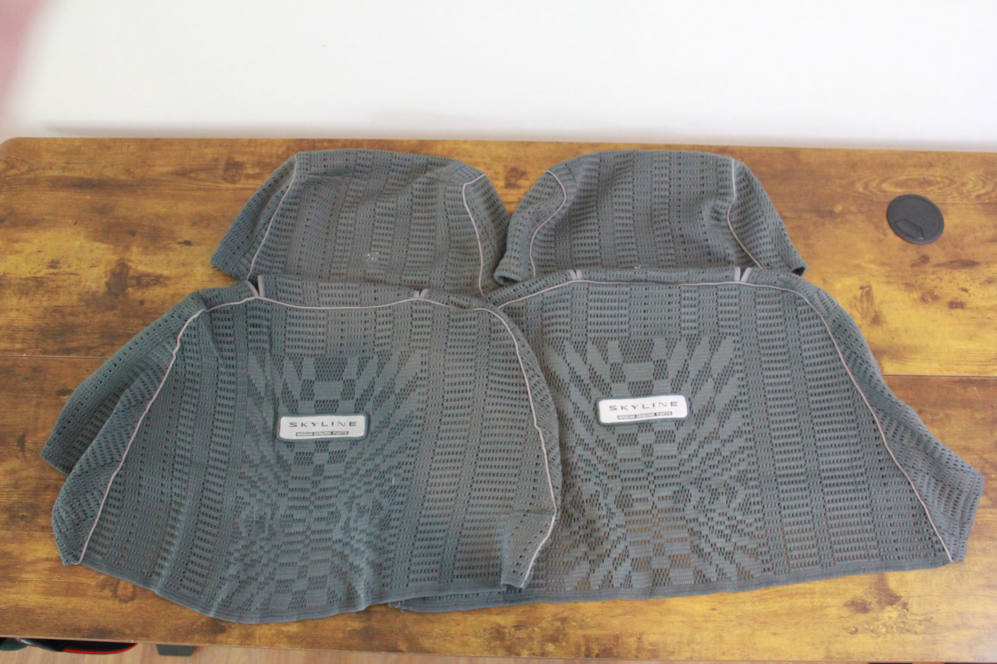 Genuine Option R33 Skyline Half Seat Covers - Lace / Grey