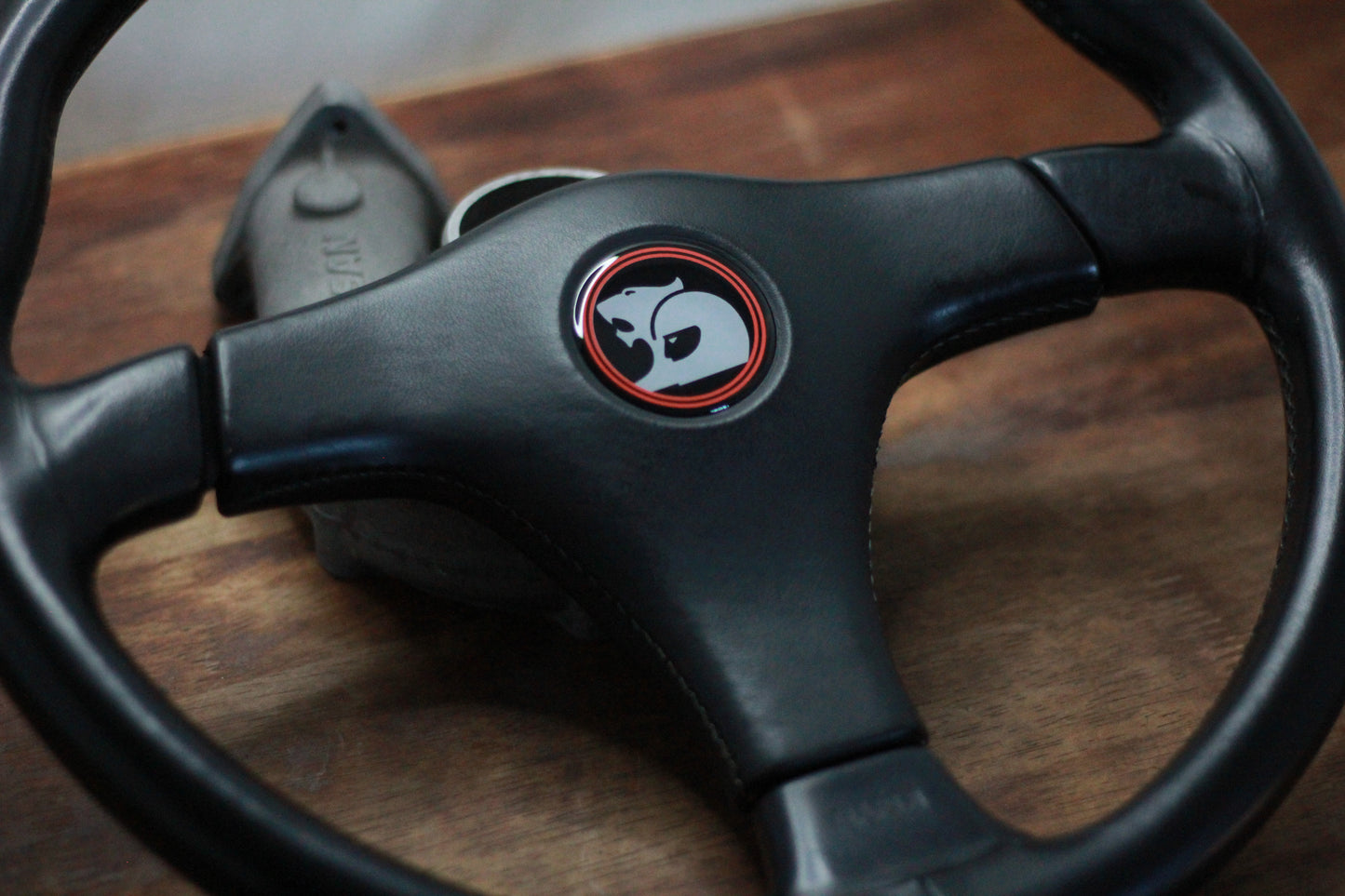 Nardi Gara 3 Leather Steering Wheel - Black/HSV