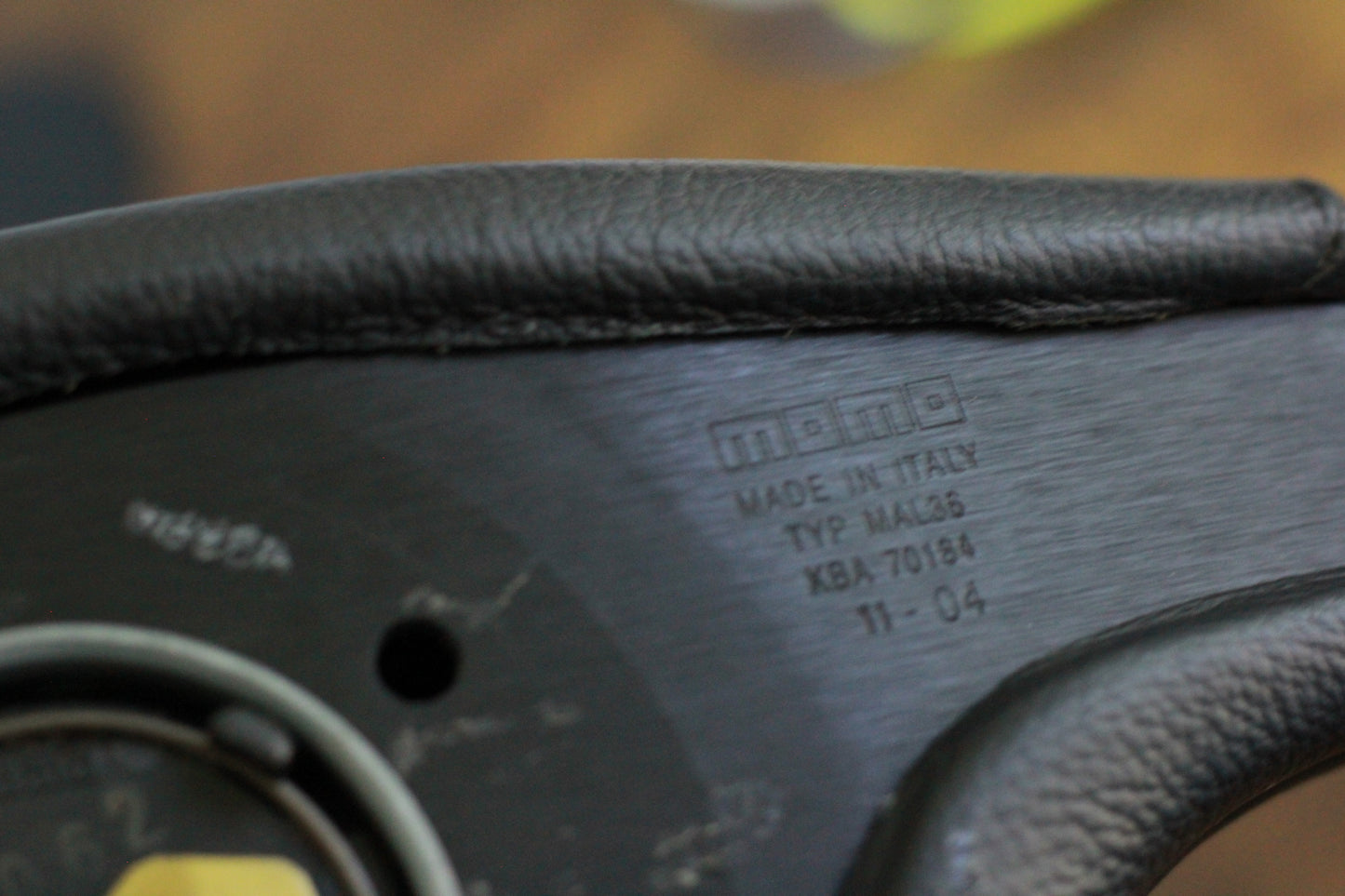 Momo Olympic Regal Leather / Mahogany Steering Wheel 360mm - Black