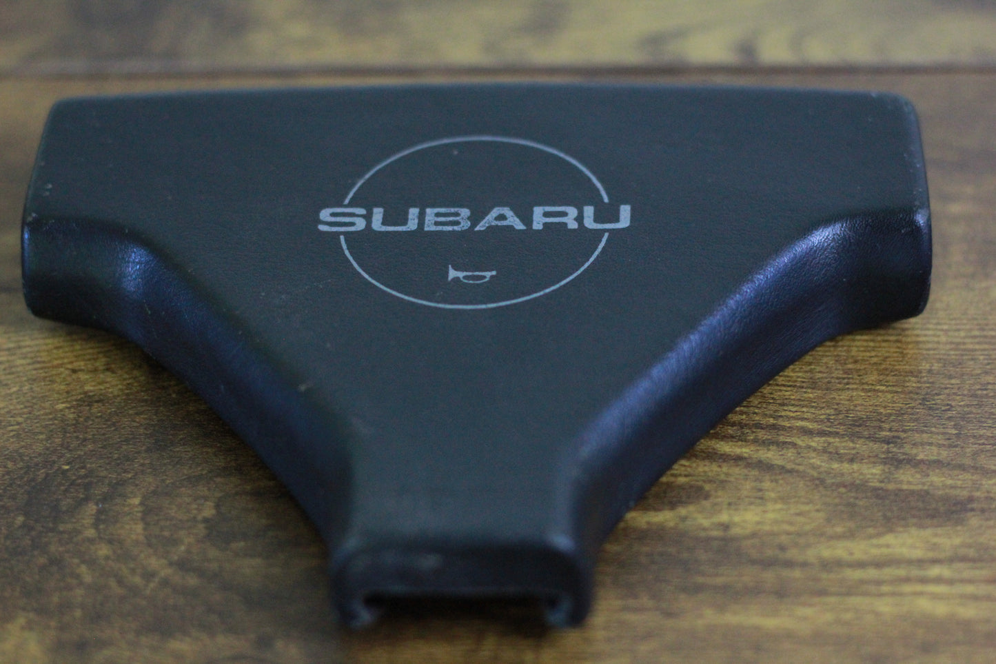 MOMO 3 Spoke Leather Horn Pad Subaru - Black