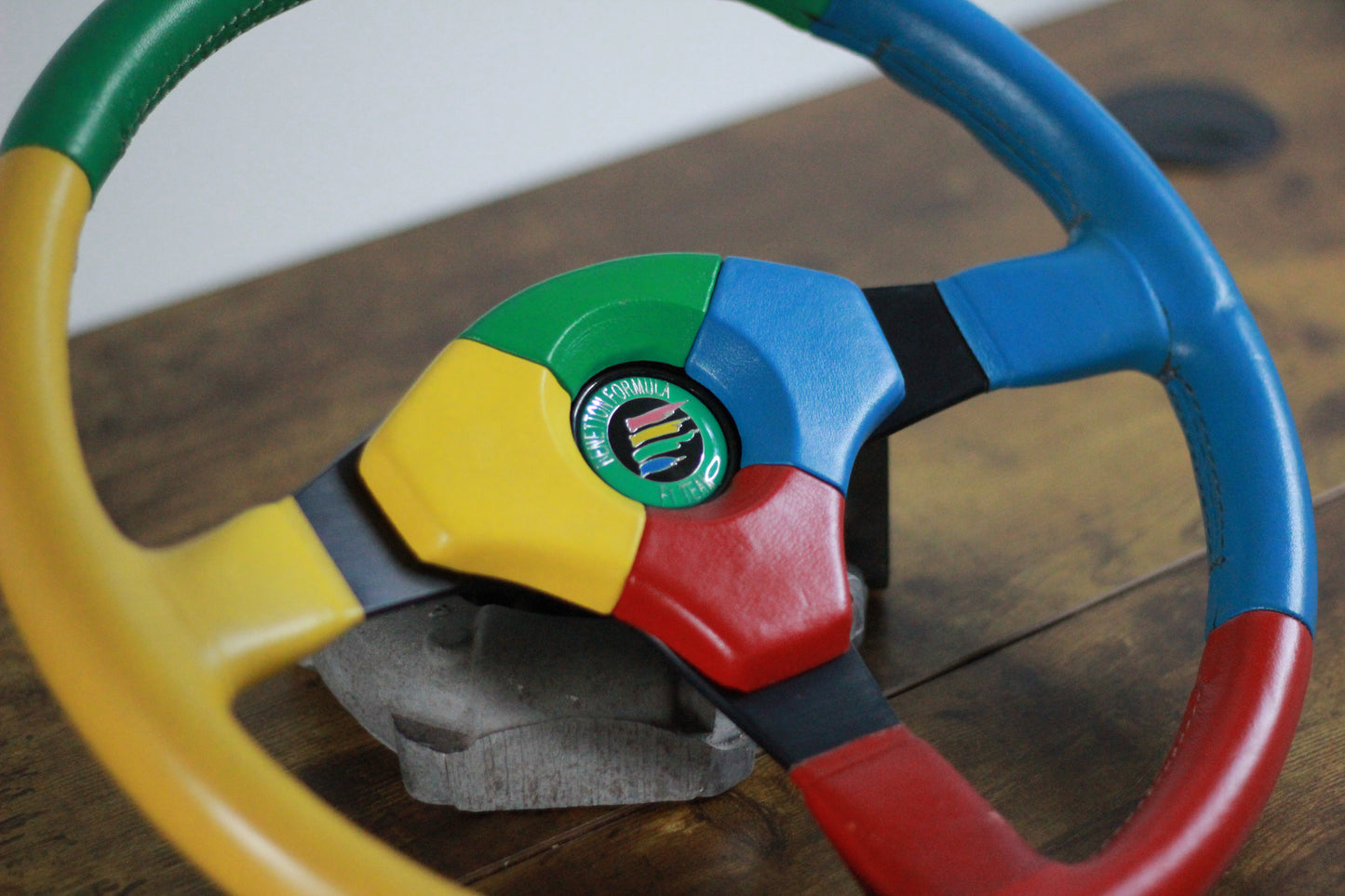 Benetton F1 MOMO Leather Steering Wheel - Harlequin