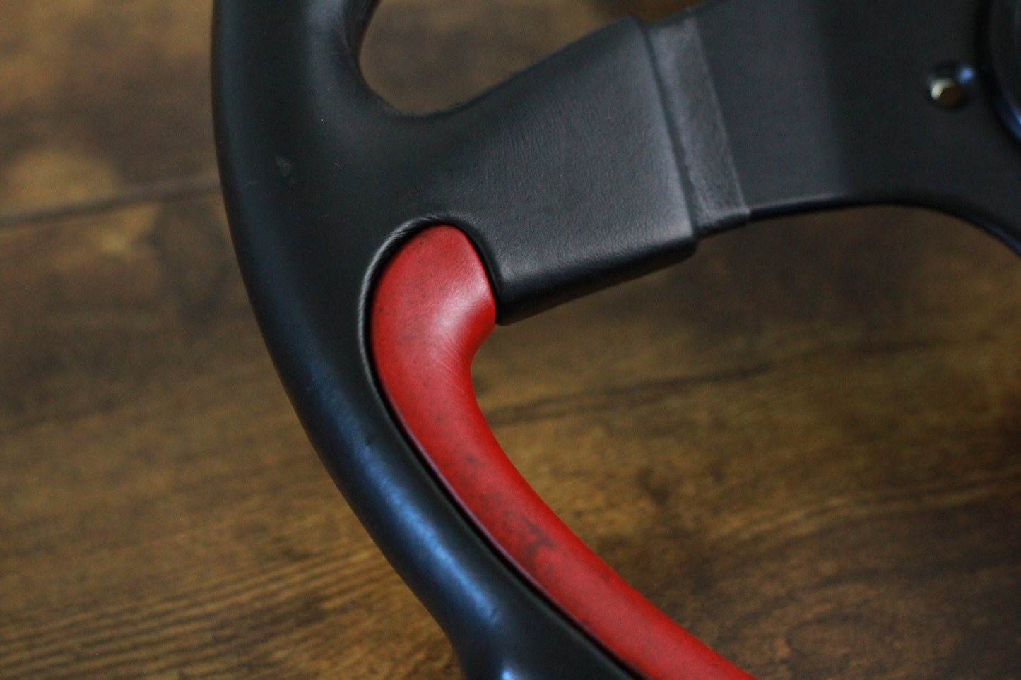 Nardi TRD Challenge 350 Leather Steering Wheel 350mm - Black/ Red