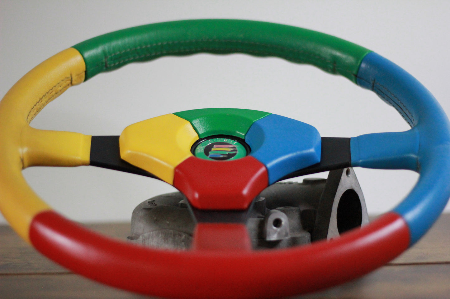 Benetton F1 MOMO Leather Steering Wheel - Harlequin