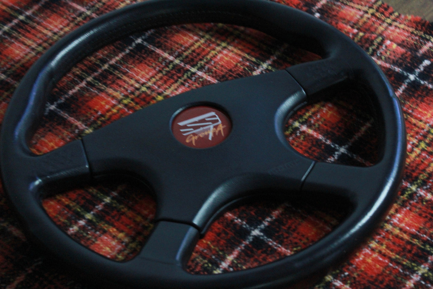 VN Group A HSV Style Steering Wheel 350mm Momo Ghibli 4 Spoke - Black