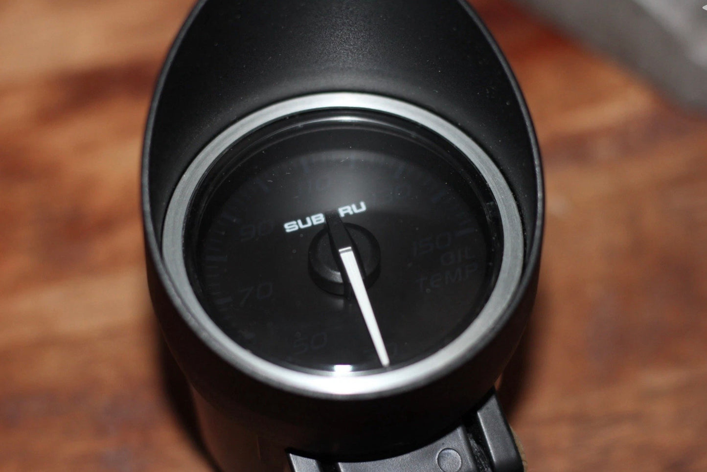 Defi Optional Subaru 52mm Oil Temp Gauge With Holder - Black