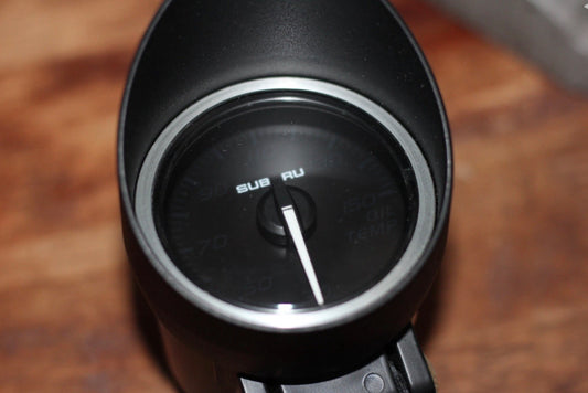 Defi Optional Subaru 52mm Oil Temp Gauge With Holder - Black