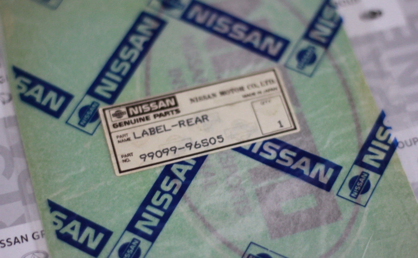 Genuine Nissan New Old Stock Nismo Old Logo Rear Decal Label - BNR32