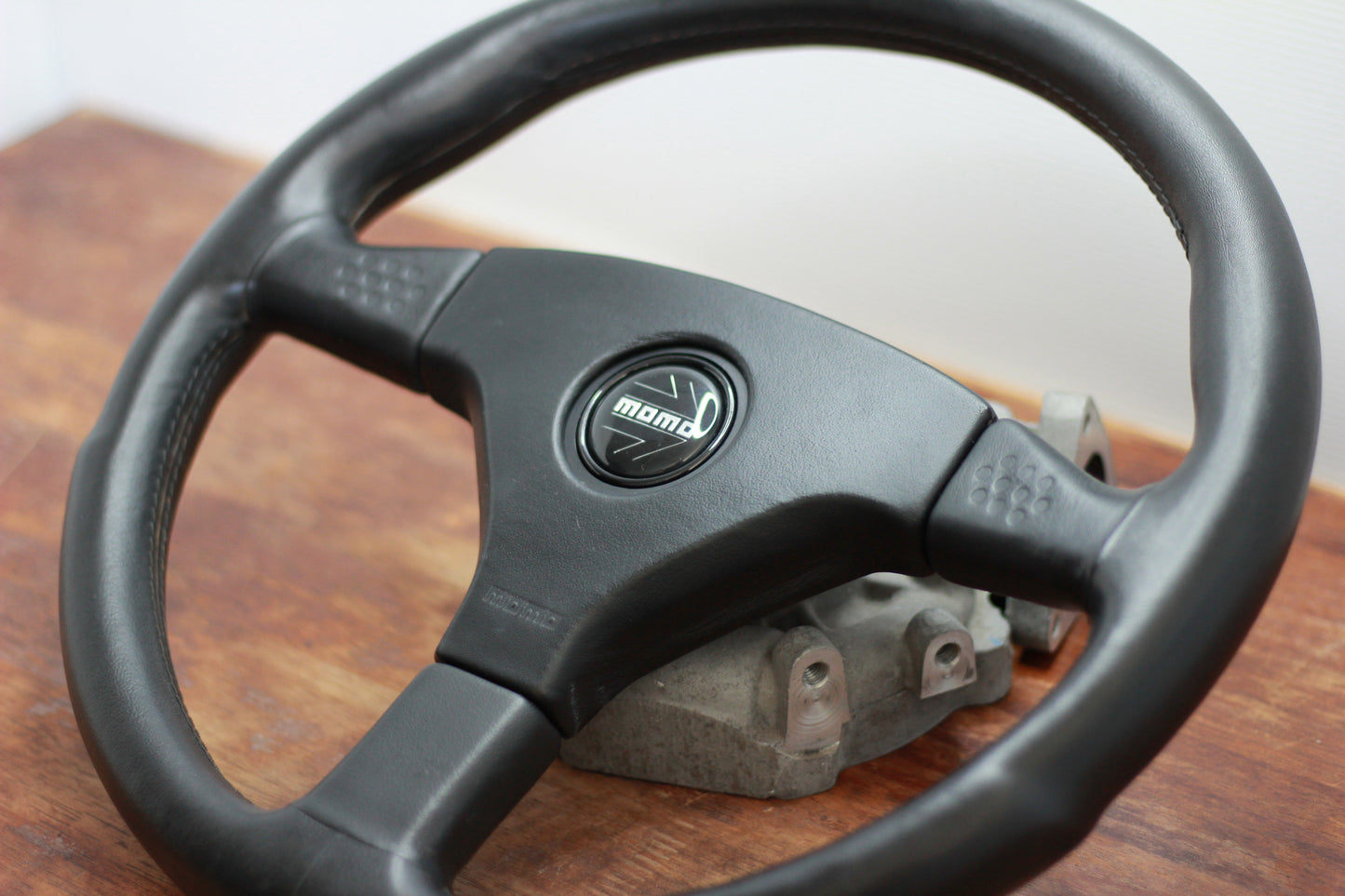 MOMO Ghibli 3 360mm Steering Wheel & Horn Pad - Black/Leather