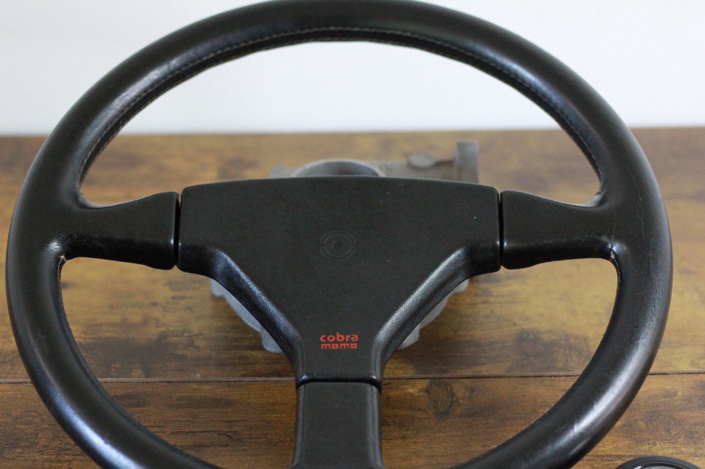 MOMO Cobra 3 Spoke Leather Steering Wheel 360mm - Black