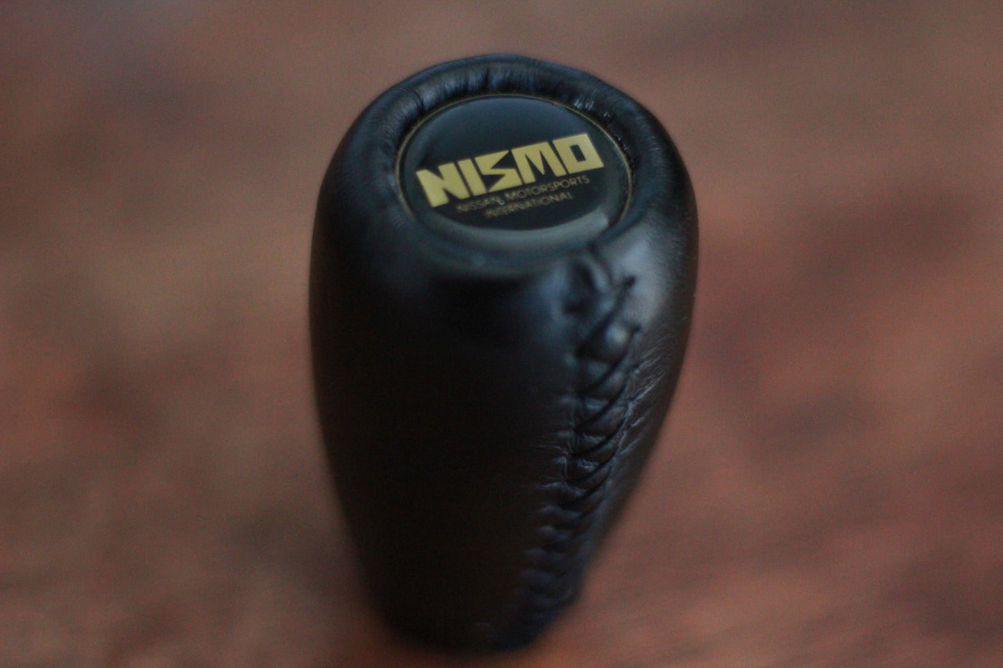 Genuine Vintage Nismo Old Logo Leather Shift Knob - Black