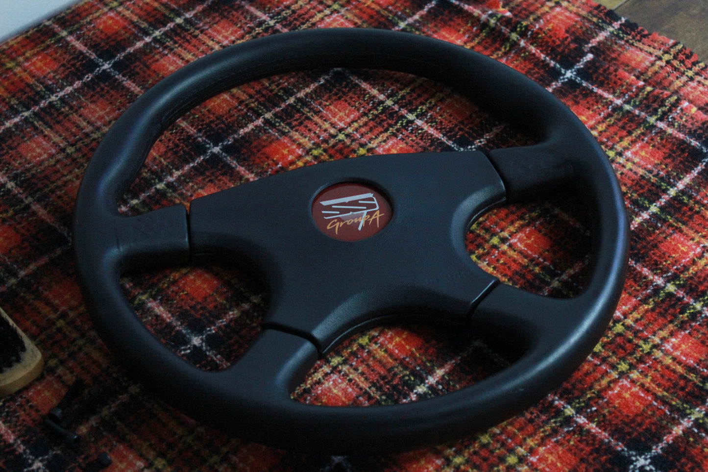 VN Group A HSV Style Steering Wheel 350mm Momo Ghibli 4 Spoke - Black