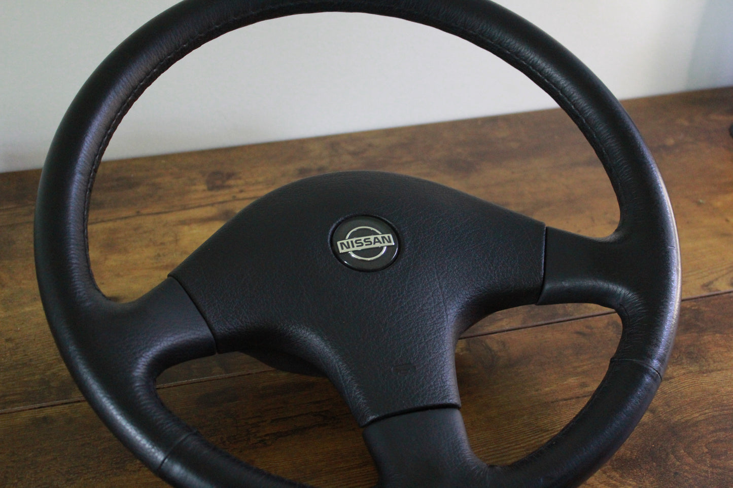 Nissan 180Sx Silvia S13 Leather Steering Wheel - Black
