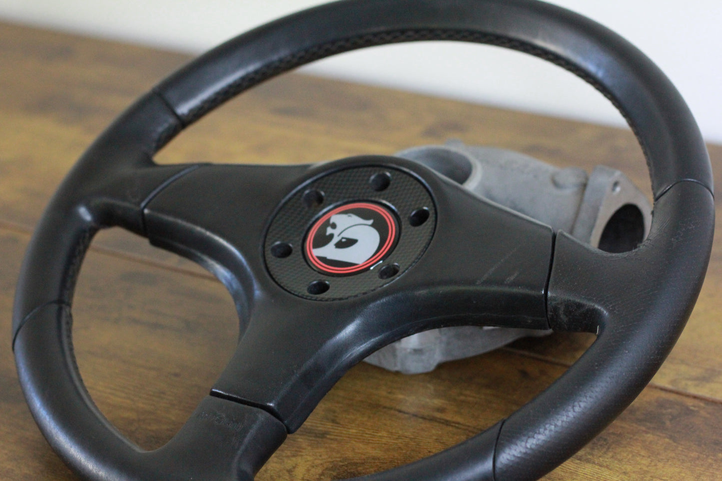 Italvolanti Leather Steering Wheel 350mm - Black / HSV
