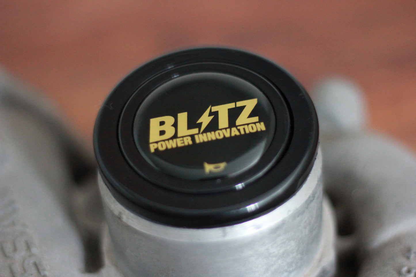 Genuine Vintage Blitz Horn Button - Black / Gold