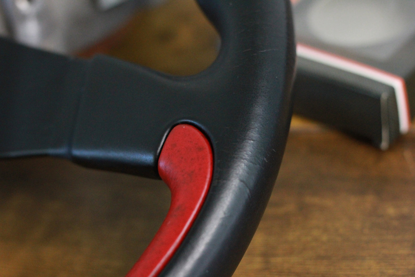 Nardi TRD Challenge 350 Leather Steering Wheel 350mm - Black/ Red