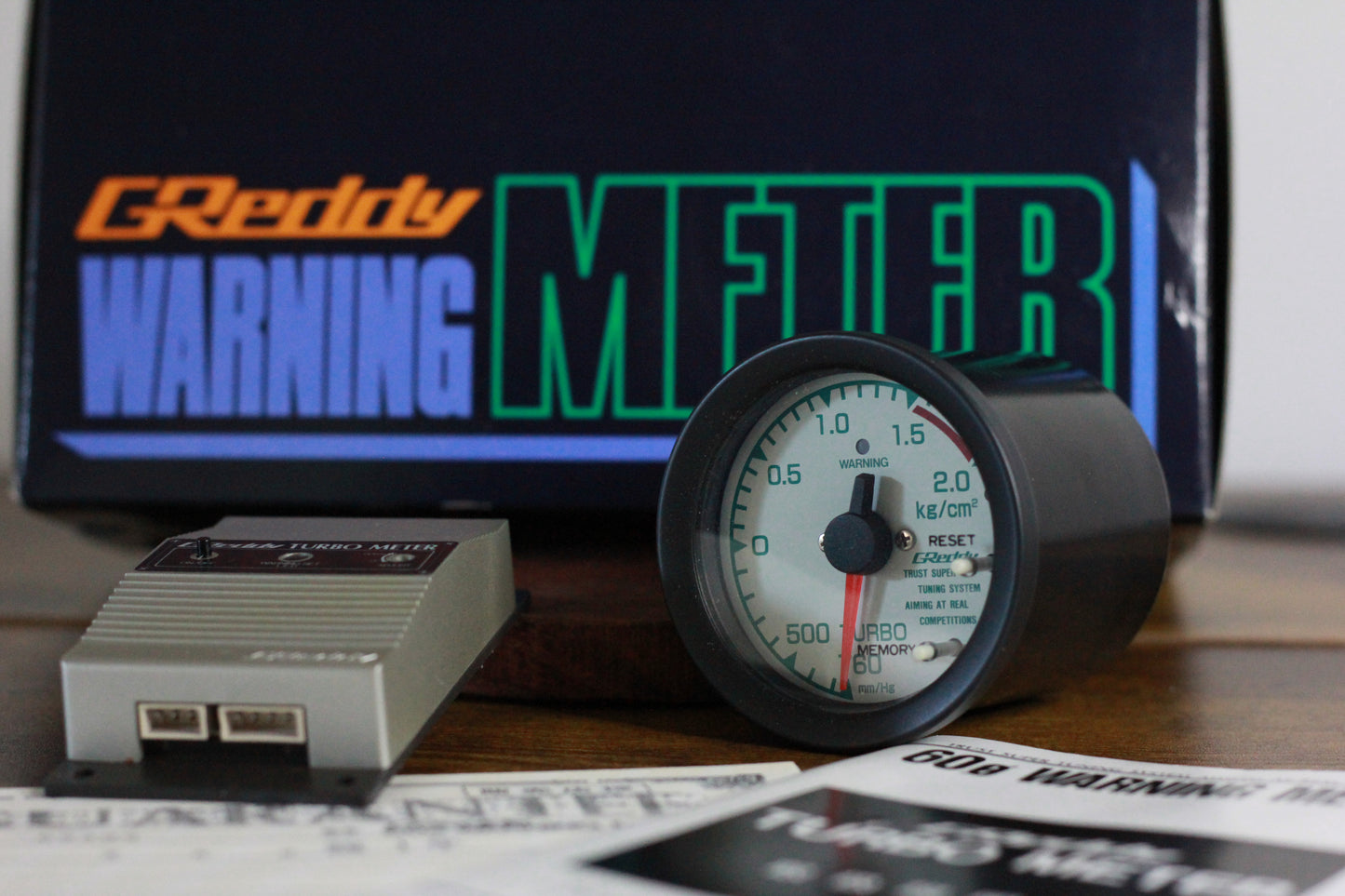 TRUST GREDDY 60mm Electronic Boost Gauge Kit - White Face