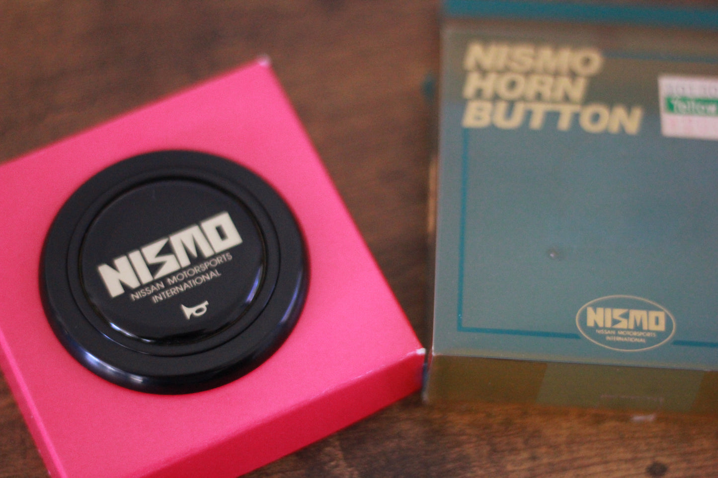Nismo Old Logo Horn Button - Black / Silver
