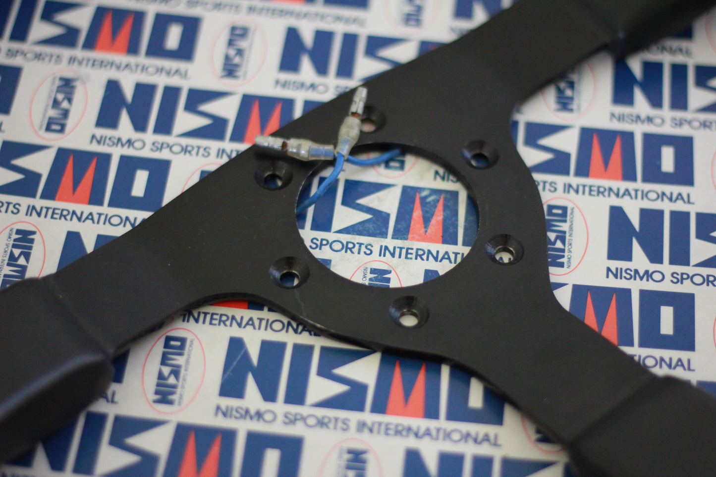 Genuine Nismo 365A Leather Steering Wheel & Horn Button - Black