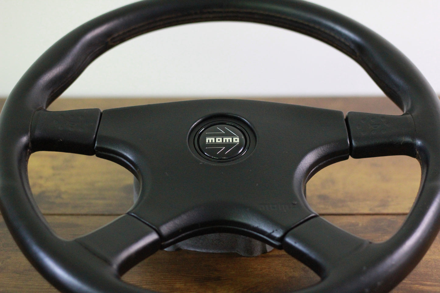 VN Group A Style Steering Wheel 370mm Momo Ghibli 4 Spoke - Black