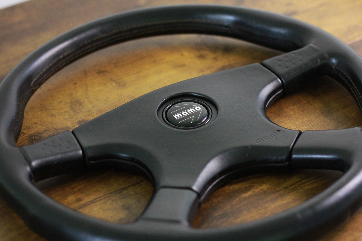 VN Group A Style Steering Wheel 370mm Momo Ghibli 4 Spoke - Black