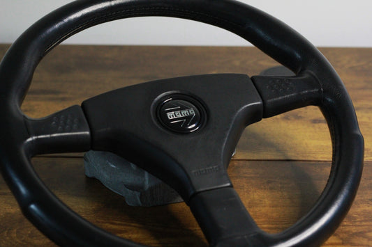MOMO Ghibli 3 360mm Steering Wheel & Horn Pad - Black/Leather