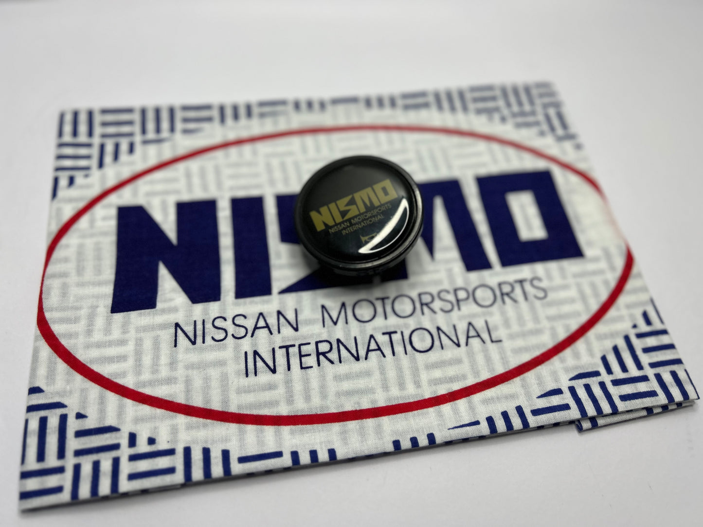 Nismo Old Logo Horn Button - Black